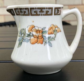 Vintage Syracuse China Old Ivory Creamer Pitcher Floral Flowers Restaurant Ware