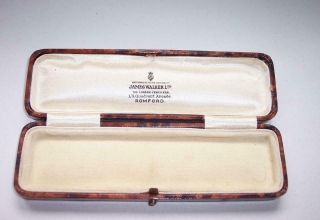 Antique/Vintage Long JEWELLERY BOX Satin & Velvet Lined - James Walker Ltd 2
