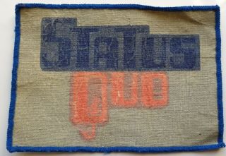 Status Quo Vintage Printed Cloth Patch Rock And Roll
