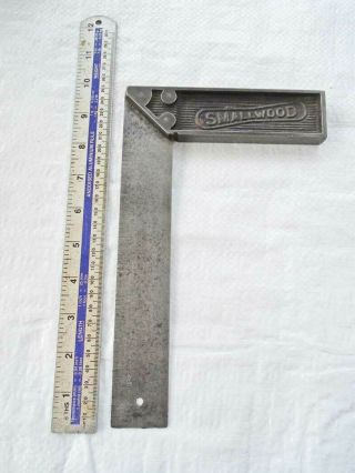 Vintage Rare 8 " Steel & Cast Iron Ruled Set Square No:541 I&d Smallwood Old Tool