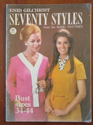 Enid Gilchrist Seventy Styles Ladies Dress Skirt Top Bust 34 - 44 Sc Vgc Vintage