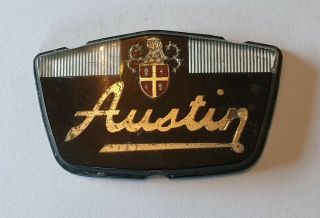 Rare Vintage Classic Car Badge Austin Mini Lucas 2 Plastic Insert