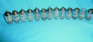 13 12at7 Rca,  Tung Sol,  Ge Vintage Electronic Vacuum Tubes