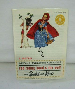 Vintage 1964 Barbie Ken Doll " Little Red Riding Hood " 880 Paper Pamphlet Rare