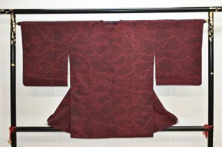 Vintage Silk Kimono Jacket:unique Black/red Swallowtail Butterfly@yo30