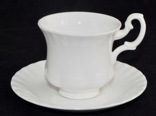 Vintage Royal Albert Reverie Demitasse Cup And Saucer (multi Avail) - All White