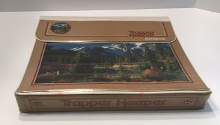 Trapper Keeper MEAD Mountain Vintage 80s Tan Brown Trees Sky 29096 1980’s 3