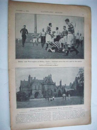 1901 Rugby Champions Batley V Warrington,  Rouken Glen Glasgow Vintage Magazin10