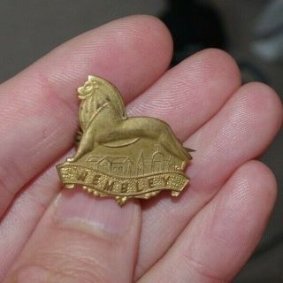 Two Vintage Lion Wembley Badges - Both Dating circa 1925 - Scarce Versions 3