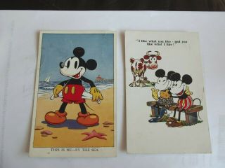 Walt Disney Micky Mouse Vintage Postcards