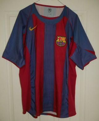 Vintage Barcelona Home Football Shirt 2004 - 05 Mens Xxl Rare Nike