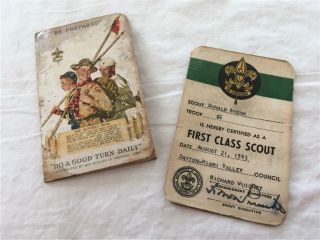 Vintage 1945 Boy Scouts America Registration Membership Id Card Trifold Troop 86