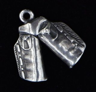 Vintage Cowboy Chaps Pants Sterling Silver Charm 3d Western Cowgirl Detailed 925