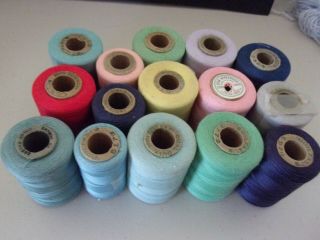 15 Spools Vintage Star Sewing Thread In A Large Variety Of Colors Most Are