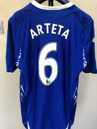 Mens Vtg Everton Fc Football Home Shirt Arteta 6 2007 - 08 Umbro Retro Jersey S