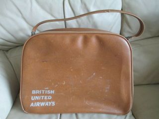 Vintage British United Airways Airline Crew Travel / Flight Bag 1960 