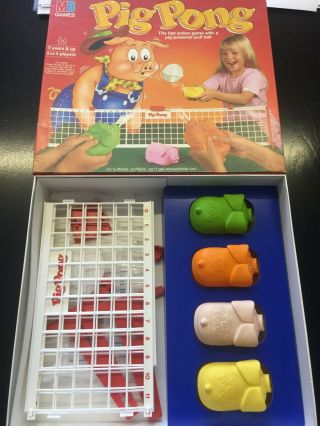 Vintage Pig Pong Board Game By Mb Games Complete Vgc - 1980 