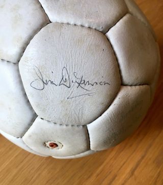 1977 - 78 Vintage Hand Signed Football,  Portsmouth Fc Pompey Jim Dickinson