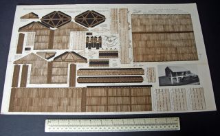 1950s Vintage Country Coaling Stage.  00/h0 Cut - Out Card Kit.  Hamblings Bilteezi