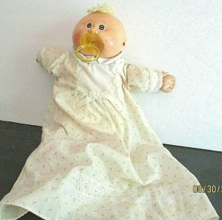 Vintage,  Cabbage Patch Kid.  Baby W/ Pacifier,  Dimples,  Brown Eyes,  1982