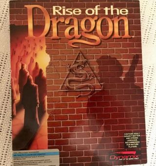Vintage Dynamix Rise Of The Dragon Pc Game 1990 3.  5 " & 5.  25 Disk Complete