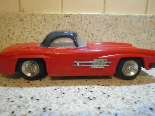 Vintage Plastic Friction Toy Car Mercedes,  Hong Kong By Hoda No.  107 Vgc 1960s