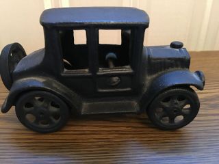 Vintage Cast Iron Antique Toy Car Black Ford Model T Coupe Jm 131 Iron Art