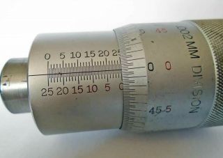 Vintage LS STARRETT GB Large Metric Micrometer Head No:468M reads to 0.  002mm 2