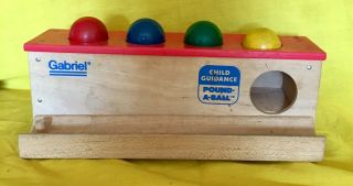 Child Guidance Vintage Wooden Pound - A - Ball From Gabriel Industries