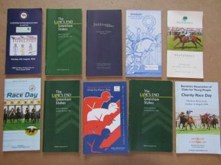 10 X Vintage Newbury Horse Racing Programmes / Racecards From The 2000s