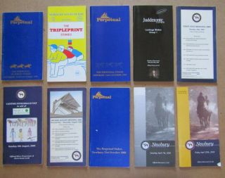 10 X Vintage Newbury Horse Racing Programmes / Racecards From The 1990s/00s B