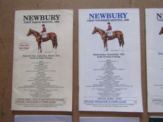 10 x Vintage Newbury Horse Racing Programmes / Racecards from the 1990s/00s 2