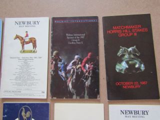 10 x Vintage Newbury Horse Racing Programmes / Racecards from the 1980s b 3