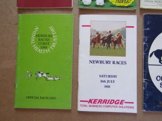 10 x Vintage Newbury Horse Racing Programmes / Racecards from the 1980s b 4