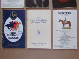 10 x Vintage Newbury Horse Racing Programmes / Racecards from the 1980s b 5