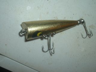 old fishing lures Smithwick Wood Chug RARE Color Gold Plate Wood Topwater LOOK 4