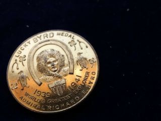 Vintage Brass 1939 - 41 Admiral Richard E Byrd Explorer Coin Medallion Token W&h