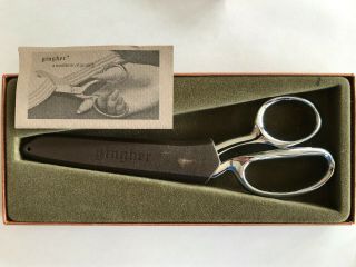 Gingher G - 8 Scissors Knife Edge Vintage Box Right Hand Chrome Dressmaker