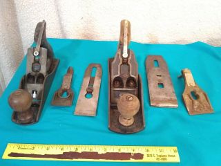 Vintage Stanley Wood Planes.  A Number Three And A Number 4 And 1/2 No Damage