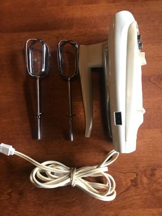 Vintage General Electric White Cream Hand Held Mixer - 30m47