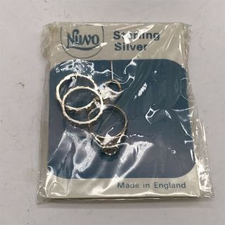 Vintage Sterling 925 Silver Nuvo Wedding Rings Charm Nos For Bracelet