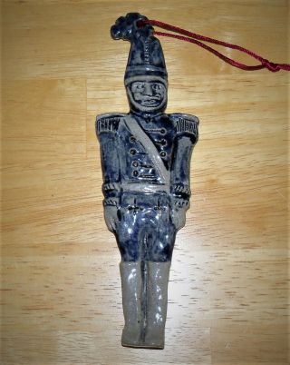 Vintage Rowe Pottery Salt Glazed Soldier Ornament