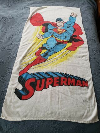 Vintage Superman R.  A.  Briggs 100 Cotton Beach Towel