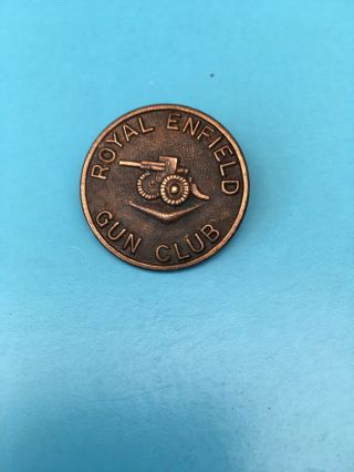 Vintage Bronze Badge Royal Enfield Gun Club - Butler 48 Vittoria St Birmingham