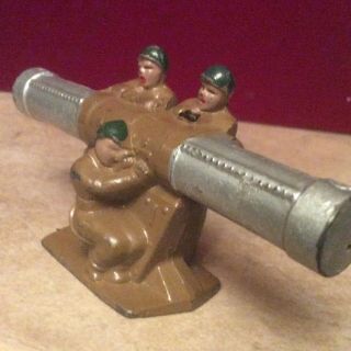 Vintage Military Soldier/Canon Metal Lead figurine 4