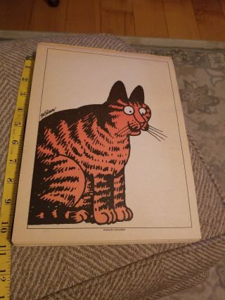 Vintage Kliban Cat 8 " X 11 " Note Pad Book - Various Designs Thick Note Pad.