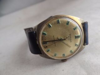 A Vintage Stainless Steel Cased Gents Tasso Watch