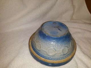 Vintage/Antique Salt Glaze Blue & White Wedding Ring Design Stoneware Bowl 5
