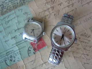 Two Vintage Mechanical Ruhla Wristwatched Made In Gdr
