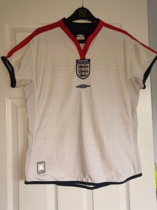 Vintage England Football Shirt,  40 " Ish